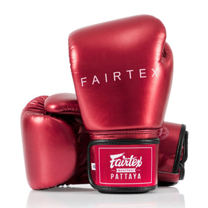Guantoni Muay Thai Fairtex Metallic BGV22 Rosso