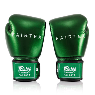 Guantoni Muay Thai Fairtex Metallic BGV22 Verde