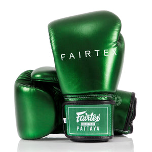 Guantoni Muay Thai Fairtex Metallic BGV22 Verde