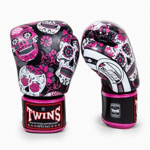 Guantoni Muay Thai Twins Special FBGVL 3 Skull Rosa