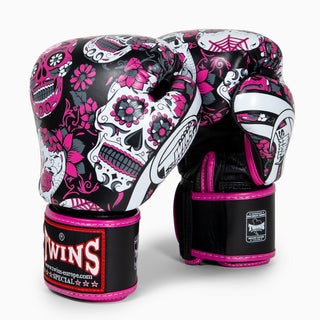 Guantoni Muay Thai Twins Special FBGVL 3 Skull Rosa