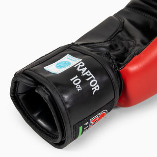 Guantoni Raptor SAP WAKO 10 Oz Nero-rosso