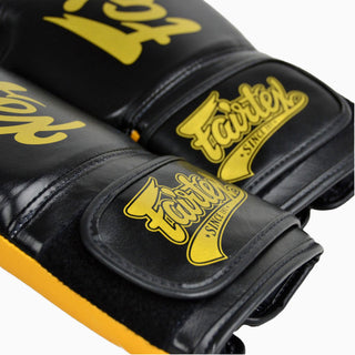 Guantoni Muay Thai Fairtex Super Sparring BGV18 Nero-oro