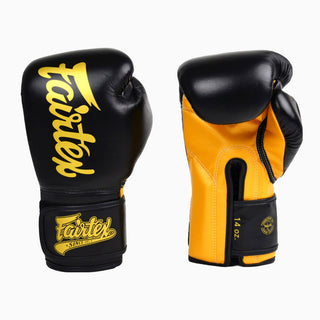Guantoni Muay Thai Fairtex Super Sparring BGV18 Nero-oro