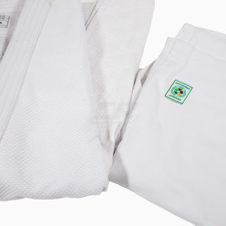 Judogi bianco Adidas J730 Champion III IJF senza strisce