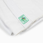 Judogi bianco Adidas J730 Champion III IJF senza strisce