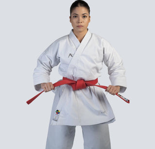 Karategi Arawaza Kata Deluxe Evo WKF ricamo bianco-Combat Arena