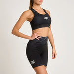 Leggings corti donna Leone MMA Cage AB977 Grigio scuro-Combat Arena