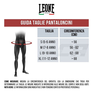Pantaloncini bambino kick-thai Leone Flames ABJ20