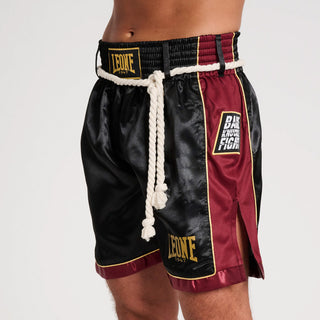 Pantaloncini MMA Leone Bare Knuckle AB997 Nero-rosso-Combat Arena