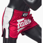 Pantaloncini kick-thai Fairtex BS1704 Rosso-bianco