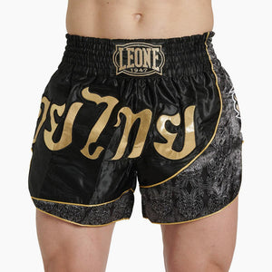 Pantaloncini kick-thai Leone Elite AB879 Nero-Combat Arena