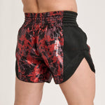 Pantaloncini kick-thai Leone Urban Fighter AB998 Nero-rosso camo-Combat Arena