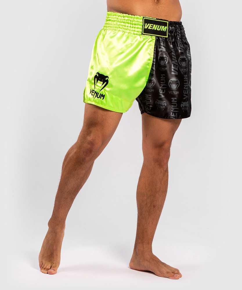 Pantaloncini kick-thai Venum Logos Nero-Giallo