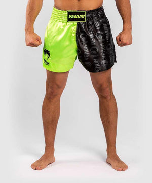 Pantaloncini kick-thai Venum Logos Nero-Giallo