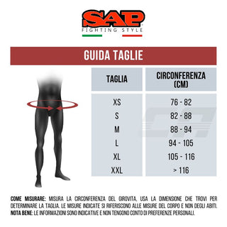Pantaloncini kick-thai SAP WAKO Combat Competition Nero