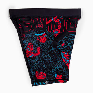 Pantaloncini a compressione Half Sumo Black Mamba Neon