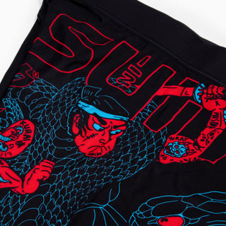 Pantaloncini a compressione Half Sumo Black Mamba Neon