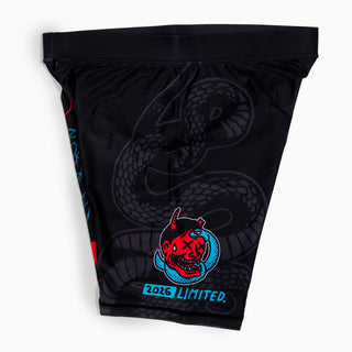 Pantaloncini a compressione Half Sumo Black Mamba Neon