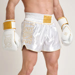 Pantaloncini kick-thai Leone DNA Premium AB969 Bianco