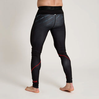 Pantaloni a compressione Leone MMA Cage AB974 Grigio scuro-Combat Arena
