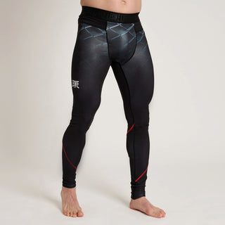 Pantaloni a compressione Leone MMA Cage AB974 Grigio scuro-Combat Arena