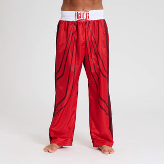 Pantaloni Kickboxing WAKO Leone AB992 Rosso
