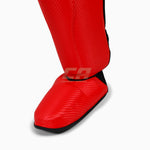 Paratibia con parapiede Adidas Pro Kickboxing WAKO Rosso-bianco