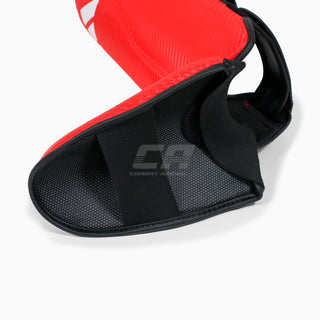 Paratibia con parapiede Adidas Pro Kickboxing WAKO Rosso-bianco