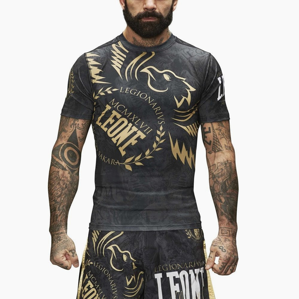 Rashguard Manto Livings maniche corte Grigio - Combat Arena Rashguard Manto Livings maniche corte Grigio - Combat Arena
