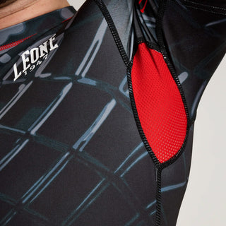 Rashguard Leone MMA Cage AB971 Grigio scuro-Combat Arena