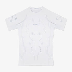 Rashguard Manto Shield maniche corte Bianco-Combat Arena
