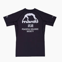 Rashguard Manto Society maniche corte nero-Combat Arena