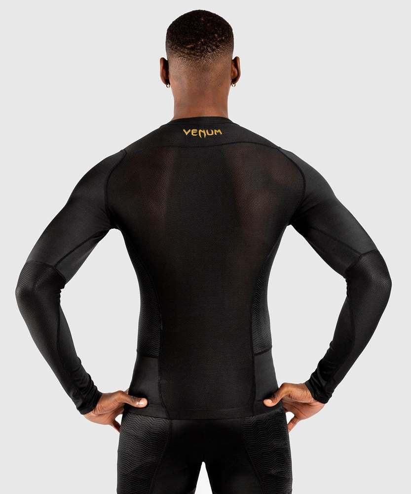 Rashguard Venum G-Fit Nero-oro maniche lunghe