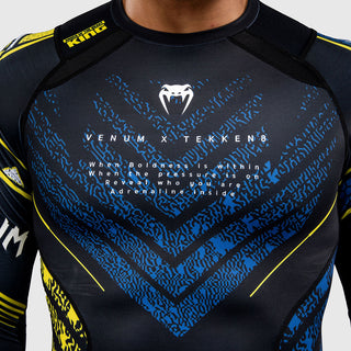 Rashguard Venum Tekken 8 King maniche lunghe Nero-giallo-Combat Arena