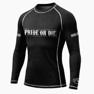 Rashguard Pride or Die Fight Club maniche lunghe