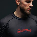 Rashguard Manto Fighting maniche corte Nero