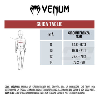 Rashguard bambino Venum Attack maniche corte Nero-rosso