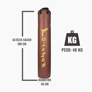 Sacco Fairtex HB6 Python Print Rosso 40 kg 180 cm Pieno-Combat Arena