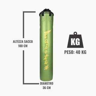 Sacco Fairtex HB6 Python Print Verde 40 kg 180 cm Pieno-Combat Arena