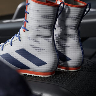 Scarpe da Boxe Adidas Box Hog 4 Bianco-blu