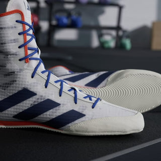 Scarpe da Boxe Adidas Box Hog 4 Bianco-blu