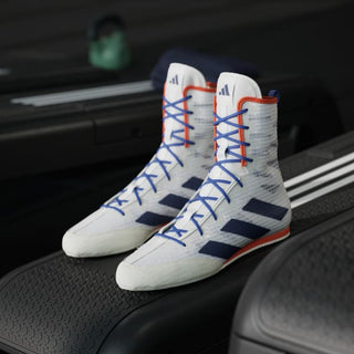 Scarpe da Boxe Adidas Box Hog 4 Bianco-blu