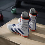 Scarpe da Boxe Adidas Box Hog 4 Bianco-blu