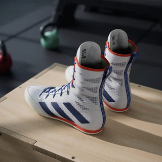 Scarpe da Boxe Adidas Box Hog 4 Bianco-blu