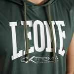 Smanicato con cappuccio Leone Logo ABX120 Verde