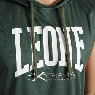 Smanicato con cappuccio Leone Logo ABX120 Verde