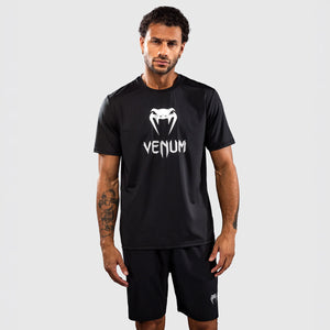 T-shirt Venum Classic Dry Tech Nero-argento-Combat Arena