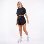 T-shirt donna Boxraw We Don't Play Boxing Crop Nero-Combat Arena