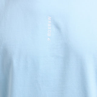 T-shirt Boxraw Lineal Oversize Azzurro